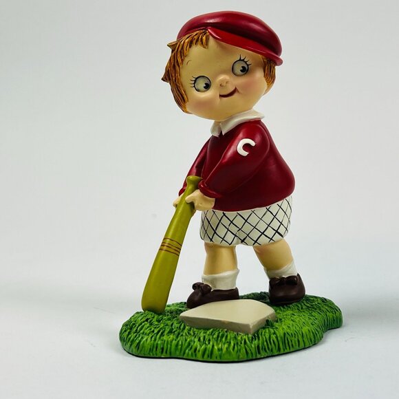 Vintage 1996 Danbury Mint Little Slugger Campbell Kids Figurine Baseball Decor - Picture 1 of 6